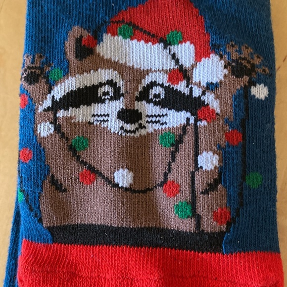 Holiday Socks-Raccoon - Picture 3 of 5